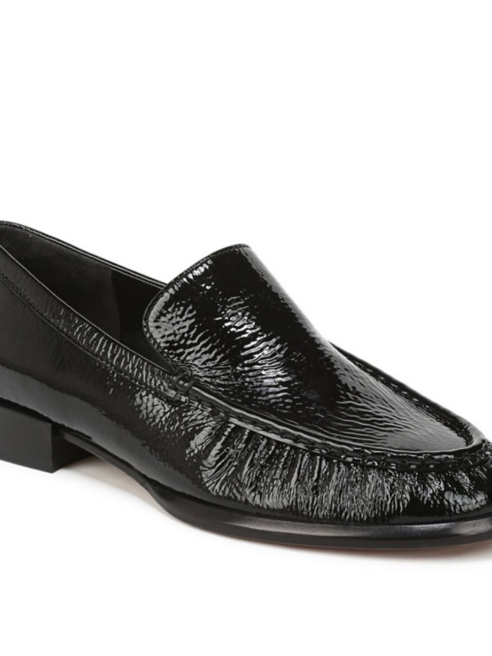 Vince Nora Black Patent Leather Slip-On Loafers 7.5